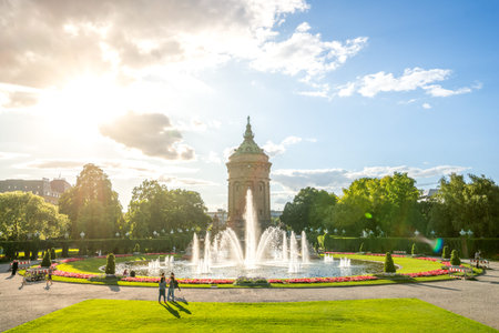 Water tower, Mannheim, Germanyの写真素材