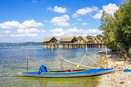 Pile dwellings, Unteruhldingen, Germanyの写真素材