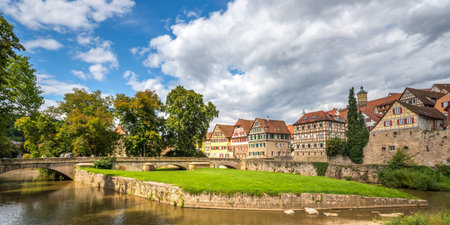 Historical city of Schwaebisch Hall, Germanyのeditorial素材