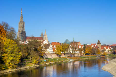 Cathedral and Danube, Ulm, Germanyのeditorial素材