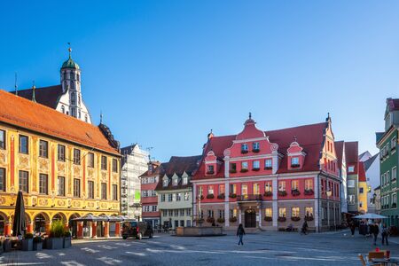Market in Memmingen, Germanyの写真素材