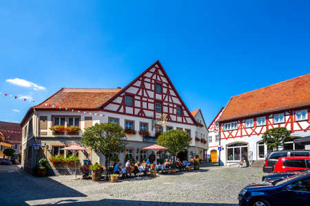 Historical city of Bad Windsheim, Germanyのeditorial素材