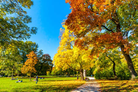 English Garden, Munich, Germanyの写真素材