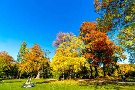 English Garden, Munich, Germanyの写真素材