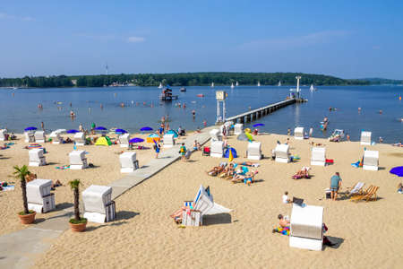 Swimming, Berlin, Wannsee, Germanyのeditorial素材
