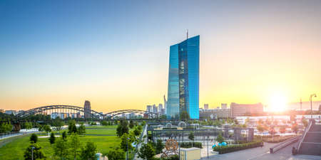 Skyline, Frankfurt am Main, Germanyのeditorial素材