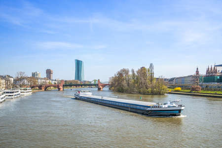 Skyline, Frankfurt am Main, Germanyのeditorial素材