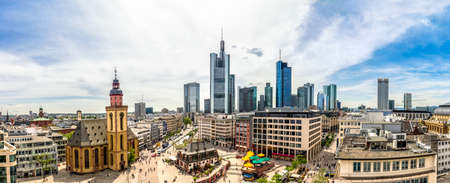 Skyline, Frankfurt am Main, Germanyのeditorial素材