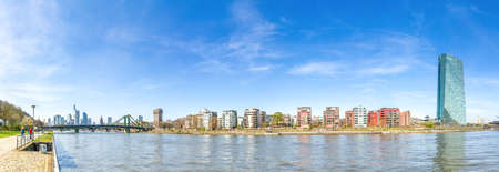 Panorama, skyline, Frankfurt am Main, Germanyのeditorial素材