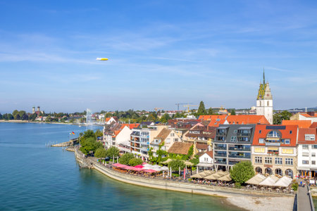 View over Friedrichshafen, Germanyのeditorial素材