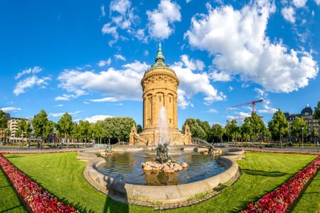 Water tower, Mannheim, Germanyのeditorial素材