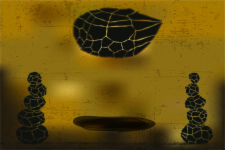 Dreamy grunge decorative zen concept street wall texture background vector art design with patterned stones easy color changeのイラスト素材