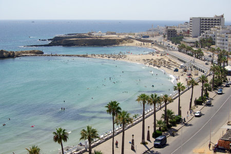 Mediterranean coast in Monastir, Tunisia in Africa