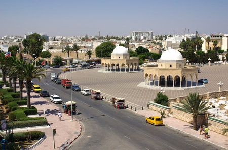 Types of Monastir in Tunisia, Africa in summer day