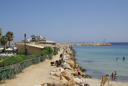 Mediterranean coast in Monastir, Tunisia in Africa