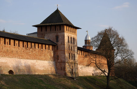  Kremlin Detinets. Veliky Novgorod. Russiaのeditorial素材