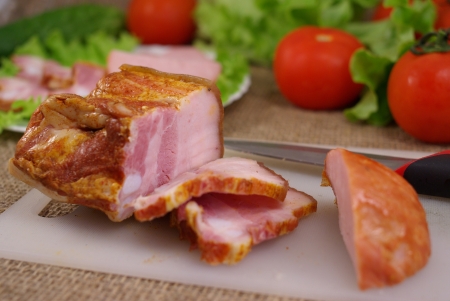 Carbonate with vegetables on sackingの写真素材