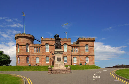 Castle in Inverness, Scotland on a sunny summer dayのeditorial素材