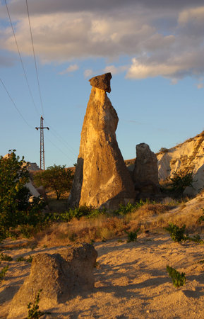 Cappadocia in Central Anatolia in Turkey in summer dayの写真素材