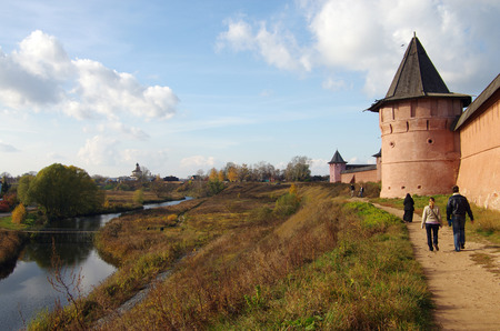 SUZDAL, RUSSIA - October 11, 2014: The Saviour Monastery of Saint Euthymiusのeditorial素材