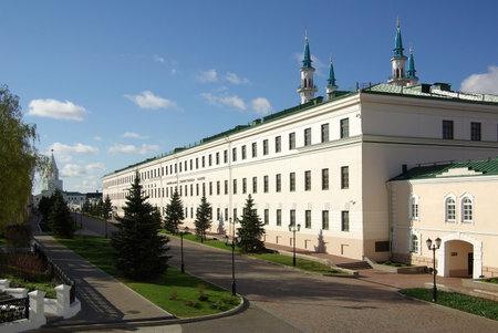 KAZAN, REPUBLIC TATARSTAN, RUSSIA - May 07, 2014: Kazan Kremlin in spring dayのeditorial素材