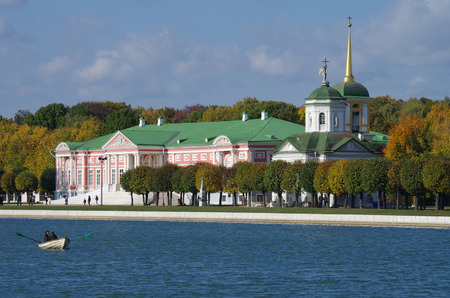 MOSCOW, RUSSIA - September 28, 2014: View of the Kuskovo estateのeditorial素材