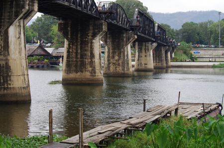 KANCHANABURI, THAILAND - January 11, 2015: Bridge on the River Kwaiのeditorial素材