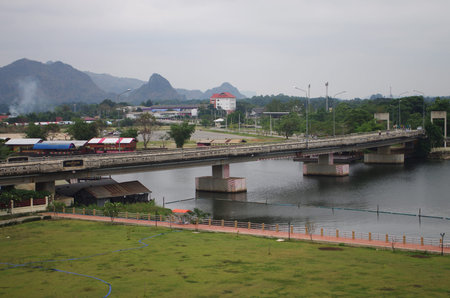 KANCHANABURI, THAILAND - January 11, 2015: The River Kwaiのeditorial素材