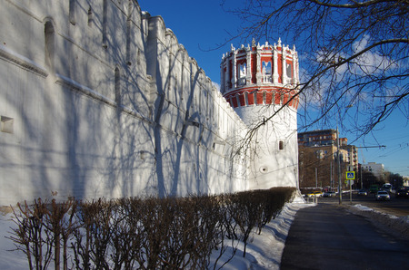 MOSCOW, RUSSIA - February 10, 2015: Novodevichy convent in winter dayのeditorial素材