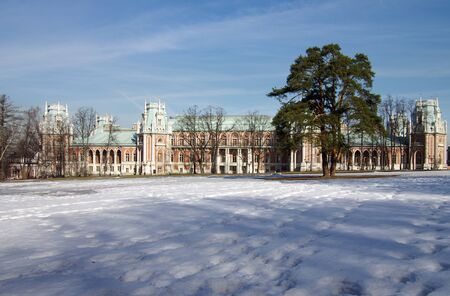 MOSCOW, RUSSIA - March 19, 2015: Tsaritsyno Park and Estate in spring dayのeditorial素材