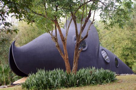 CHIANG RAI, THAILAND - January 20, 2015: Bildings on the territory of Baan Si Dumのeditorial素材