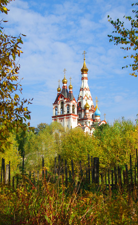 DOLGOPRUDNY, RUSSIA - September 27, 2015: Church of the Kazan Icon of the Mother of Godのeditorial素材