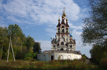 DOLGOPRUDNY, RUSSIA - September 27, 2015: Church of the Kazan Icon of the Mother of Godのeditorial素材