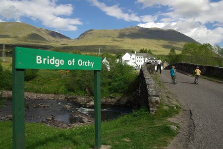 GLEN ORCHY, SCOTLAND - June, 2013: Bridge of river Orchyのeditorial素材