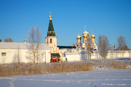 VALDAI, RUSSIA - January, 2016: Iversky monastery in Valdai, Novgorod region, Russia