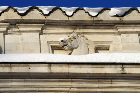 BYKOVO, MOSCOW REGION, RUSSIA - January, 2016: Manor Bykovo. Decor at the main palaceのeditorial素材