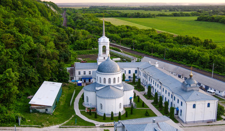 VORONEZH REGION, RUSSIA - June, 2018: Divnogorsk assumption monastery