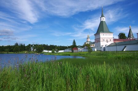 VALDAI, RUSSIA - August, 2017: Iversky monastery in Valdai, Novgorod region, Russiaのeditorial素材