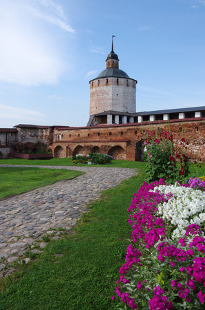 KIRILLOV, RUSSIA - August, 2017: Kirillo-Belozersky monastery near City Kirillov, Vologda region, Russiaのeditorial素材