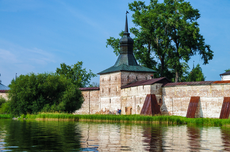 KIRILLOV, RUSSIA - August, 2017: Kirillo-Belozersky monastery near City Kirillov, Vologda region, Russiaのeditorial素材