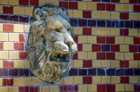 MASSANDRA, CRIMEA - June, 2018: The Lion sculpture on the territory of Massandra Palaceのeditorial素材