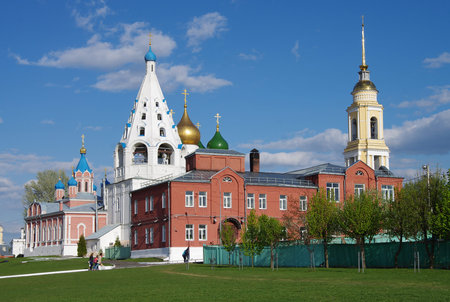 KOLOMNA, RUSSIA - May, 2017:  The ensemble of the buildings of the Cathedral square in Kolomna...