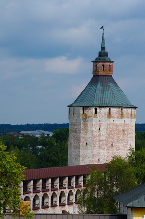 KIRILLOV, RUSSIA - August, 2017: Kirillo-Belozersky monastery near City Kirillov, Vologda region, Russiaのeditorial素材