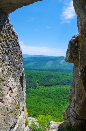 Mangup-Kale, ancient cave city in the Crimean Mountainsのeditorial素材