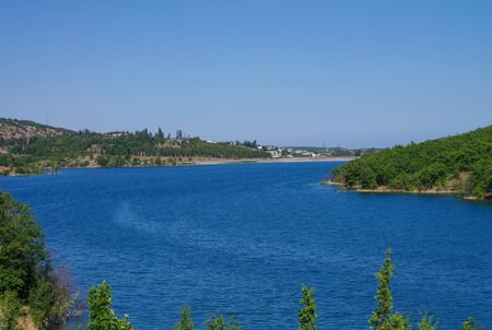 The reservoir in Crimea near Alushtaのeditorial素材