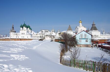 ROSTOV, RUSSIA - February, 2018: Kremlin in Rostov in winter dayのeditorial素材