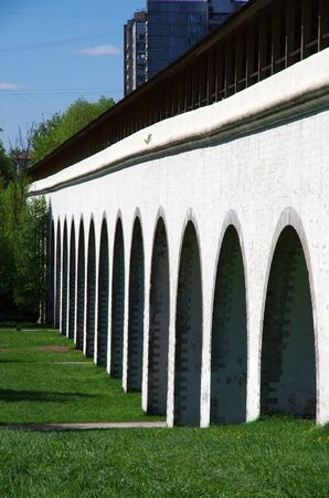 MOSCOW, RUSSIA - May, 2018: Rostokino Aqueduct or Millionny Bridgeのeditorial素材