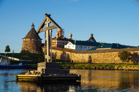 SOLOVKI, REPUBLIC OF KARELIA, RUSSIA - August, 2017: Solovki Monastery at summer dayのeditorial素材