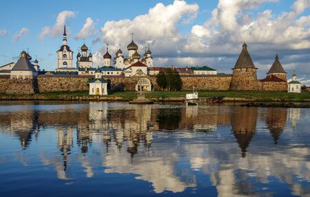 SOLOVKI, REPUBLIC OF KARELIA, RUSSIA - August, 2017: Solovki Monastery at summer dayのeditorial素材