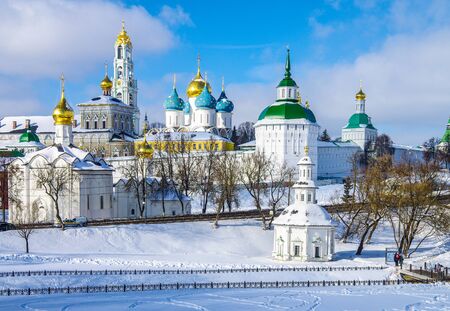 SERGIYEV POSAD, RUSSIA - February, 2018: Trinity Sergius Lavra in Sergiev Posadのeditorial素材